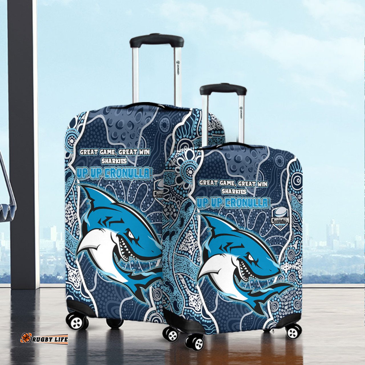 Cronulla Sutherland Sharks Grand Final Custom Custom Sharks Painting Luggage Cover