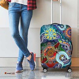 Custom NAIDOC Week 2024 Port Adelaide Power Luggage Cover Australia Aboriginal Dot Painting
