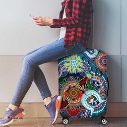 Custom NAIDOC Week 2024 Port Adelaide Power Luggage Cover Australia Aboriginal Dot Painting