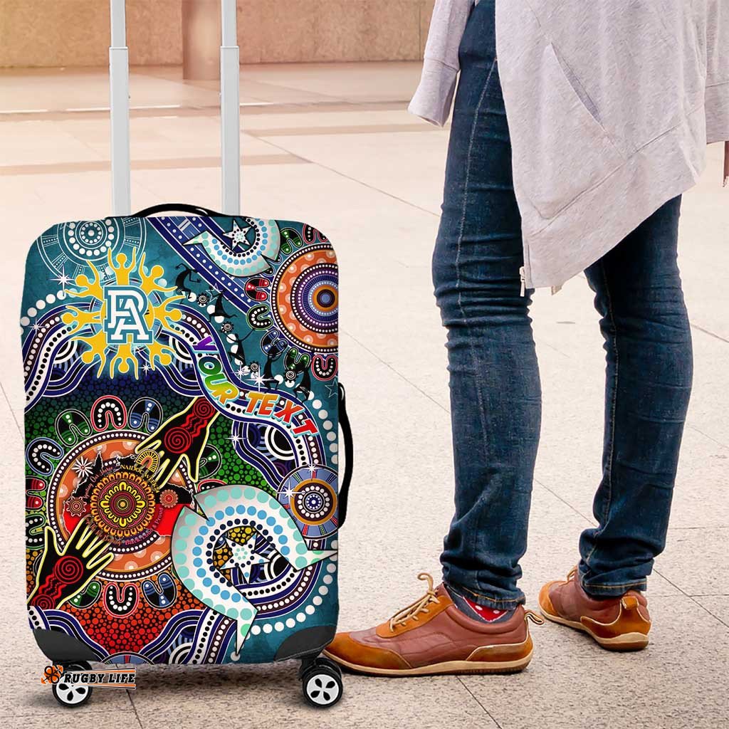 Custom NAIDOC Week 2024 Port Adelaide Power Luggage Cover Australia Aboriginal Dot Painting