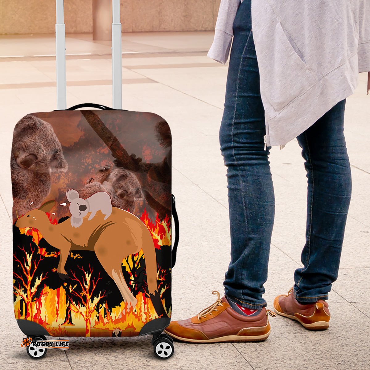 Save Wildlife Australia Luggage Cover Bushfire Awareness