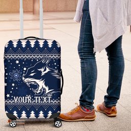 Custom Geelong Cats Football Luggage Cover Christmas Vibe