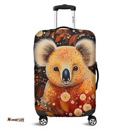 Australia Koala Custom Aboriginal Koala With Golden Wattle Flowers Luggage Cover