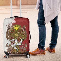 Isle of Man Celtic Luggage Covers Isle of Man Three Legs Symbol With Celtic Cross