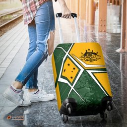 Luggage Cover Aussie Flag Green