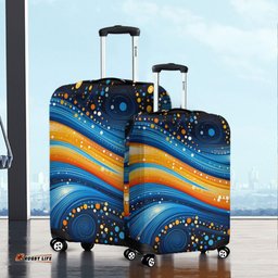 Australia Dreaming Aboriginal Aboriginal Indigenous Dot Painting Dream Art Inspired Luggage Cover