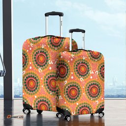 Australia Aboriginal Abstract Seamless Pattern With Aboriginal Inspired Luggage Cover
