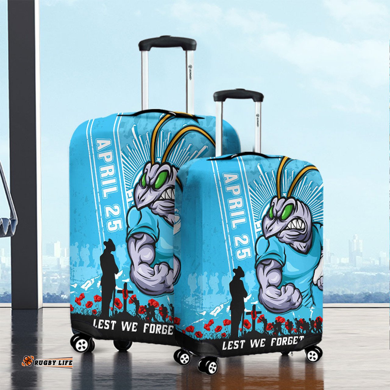 New South Wales Blues Anzac Day Lest We Forget Strong Fighting Spirit Luggage Cover