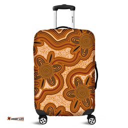 Australia Aboriginal Aboriginal Art Background Connection Concept Luggage Cover