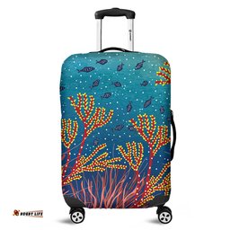 Australia Aboriginal Underwater Aboriginal Art Inspired Luggage Cover