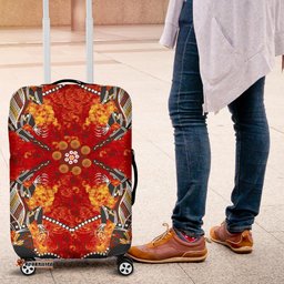 Luggage cover - Aboriginal Dot Painting Crocodile Suitcase Cover