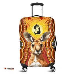Australia Aboriginal Kangaroo Dreaming With Dot Art Luggage Cover