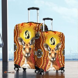 Australia Aboriginal Kangaroo Dreaming With Dot Art Luggage Cover