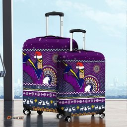 Melbourne Storm Australia Ugly Xmas With Aboriginal Patterns For Die Hard Fans Luggage Cover