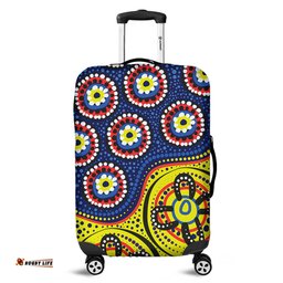 Australia A Bright And Colorful Background With Aboriginal Inspired Dot Art Luggage Cover