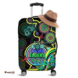 NAIDOC Week Luggage Cover Indigenous Tribal Ver.02 Yellow