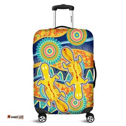 Australia Animals Platypus Aboriginal Yellow Platypus With Aboriginal Art Dot Painting Patterns Inspired Luggage Cover