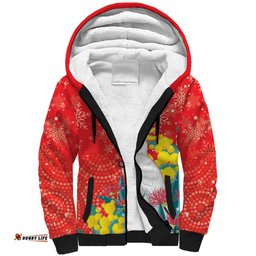 Sulphur-crested Cockatoo Christmas Sherpa Hoodie Australia Gumtree With Golden Wattle