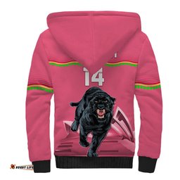 Custom Australia Day Panthers Sherpa Hoodie NRL 2024 Sydney Opera House With Map - Pink