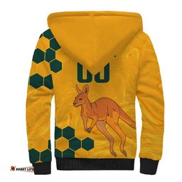 Custom Australia Day Soccer Socceroos Sherpa Hoodie We Are One And Free