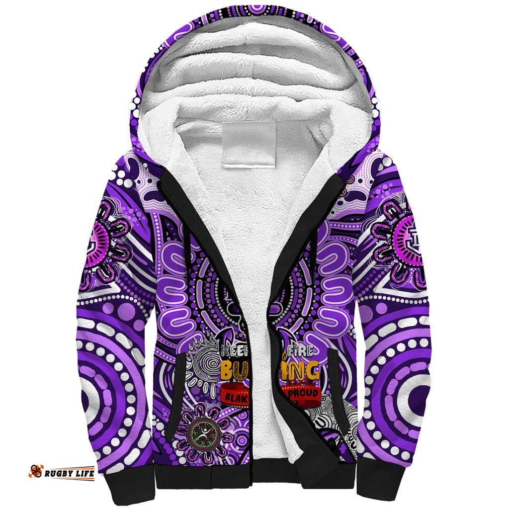 Custom Fremantle Dockers Freo NAIDOC Week 2024 Sherpa Hoodie Mascot Football