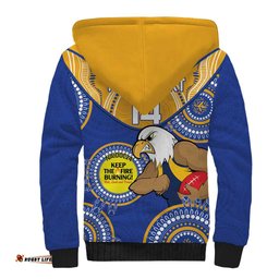 Custom AFL Eagles NAIDOC Week Sherpa Hoodie Keep The Fire Burning Indigenous Art