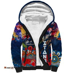Personalised Australia Rugby Titans ANZAC Sherpa Hoodie Gold Coast Scratch Style
