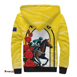 Personalised Melbourne Horse Racing Sherpa Hoodie The Race That Stops The Nation