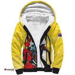 Personalised Melbourne Horse Racing Sherpa Hoodie The Race That Stops The Nation