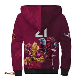 Custom Sea Eagles And Broncos Rugby Sherpa Hoodie Sporty Style
