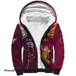 Custom Sea Eagles And Broncos Rugby Sherpa Hoodie Sporty Style
