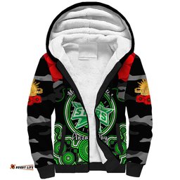 Melbourne Stars ANZAC 2024 Sherpa Hoodie Lest We Forget Poppy Mix Camouflage