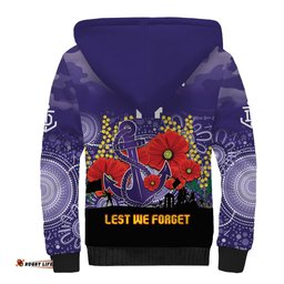 Custom Dockers Football ANZAC Sherpa Hoodie Gallipoli Camouflage With Poppies