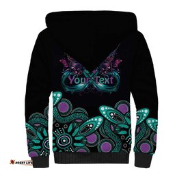 Personalised Hope Fight Suicide Prevention Awareness Sherpa Hoodie Aboriginal Motif