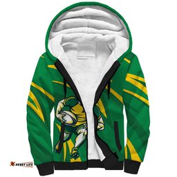 Personalized Australia Rugby Champion Sherpa Hoodie Wallabies Mascot with Sporty Style