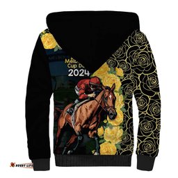 Melbourne Horse Racing Sherpa Hoodie Yellow Roses - Ready Set Gallop!