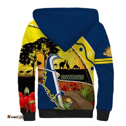 Cowboys ANZAC Day Sherpa Hoodie Rosemary Starring Night Style