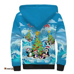 Its Penguin-ing To Look A Lot Like Christmas Sherpa Hoodie
