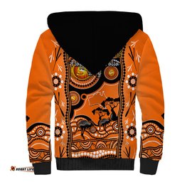 Perth Scorchers Cricket Sherpa Hoodie Happy Australia Day Aboriginal Art