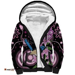 Personalised Australia Boronia And Malurus Cyaneus Sherpa Hoodie Aboriginal Art