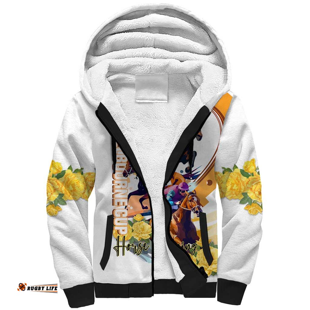 Melbourne Cup Australia Sherpa Hoodie Horse Racing Happy 164th Anniversary