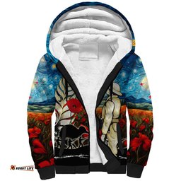 Kei Wareware Tatou New Zealand ANZAC Day Sherpa Hoodie Starry Night Inspo Style