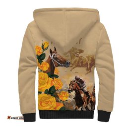 Personalised Melbourne Horse Racing Sherpa Hoodie Australia Wonder Horse
