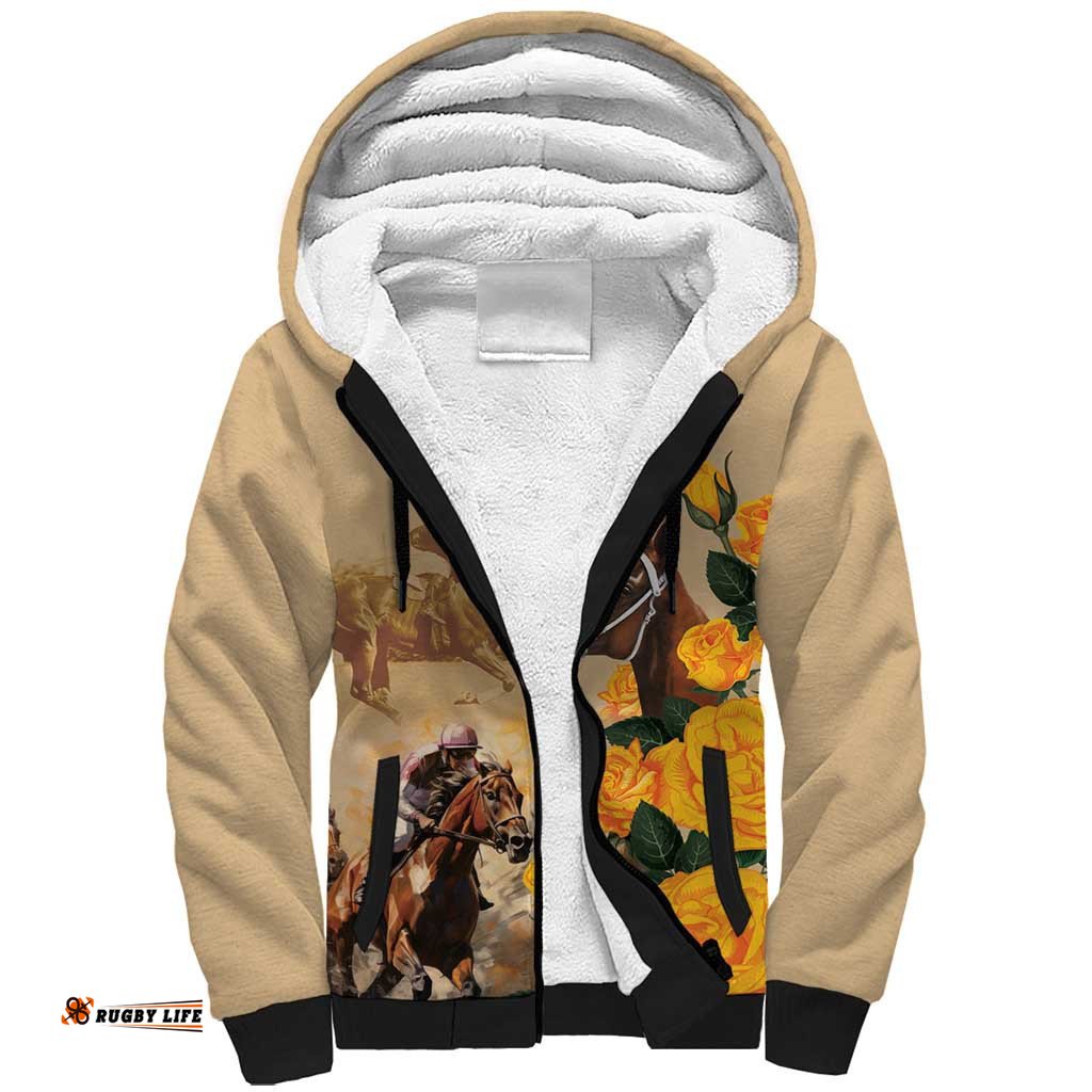 Personalised Melbourne Horse Racing Sherpa Hoodie Australia Wonder Horse
