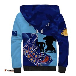 Custom NSW Blues ANZAC Day Sherpa Hoodie Australian Platypus Mix Camouflage