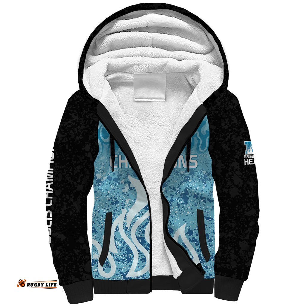 Custom Brisbane Heat Champions BBL13 Sherpa Hoodie