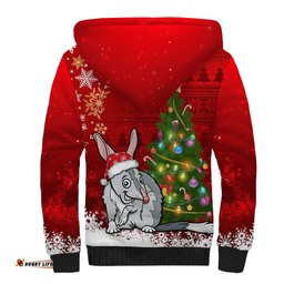 Australia Christmas Sherpa Hoodie Aussie Bilby Santa Merry Xmas