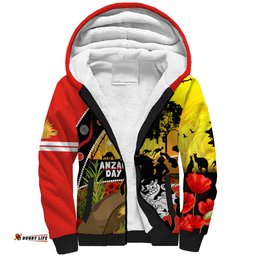 Dragons Rugby ANZAC Day Sherpa Hoodie Saints Rosemary Starry Night