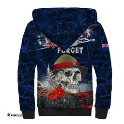 New Zealand ANZAC Day Sherpa Hoodie Freedom Ain't Free