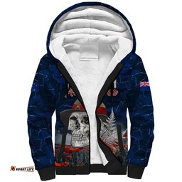 New Zealand ANZAC Day Sherpa Hoodie Freedom Ain't Free